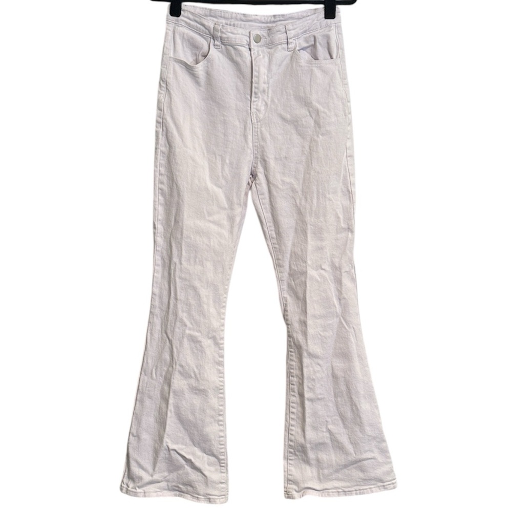 🌻 SHEIN White High Rise Ultra Flared Jeans